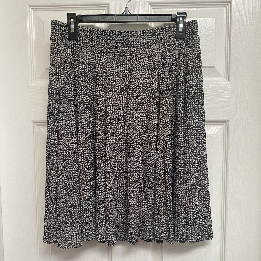 Grace Elements Black Print Flair Skirt